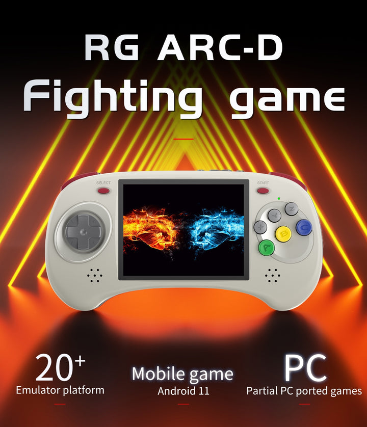 Anbernic RG ARC-D Fighting Game with 20+ emulator platform. Android 11 OS. PC ported games