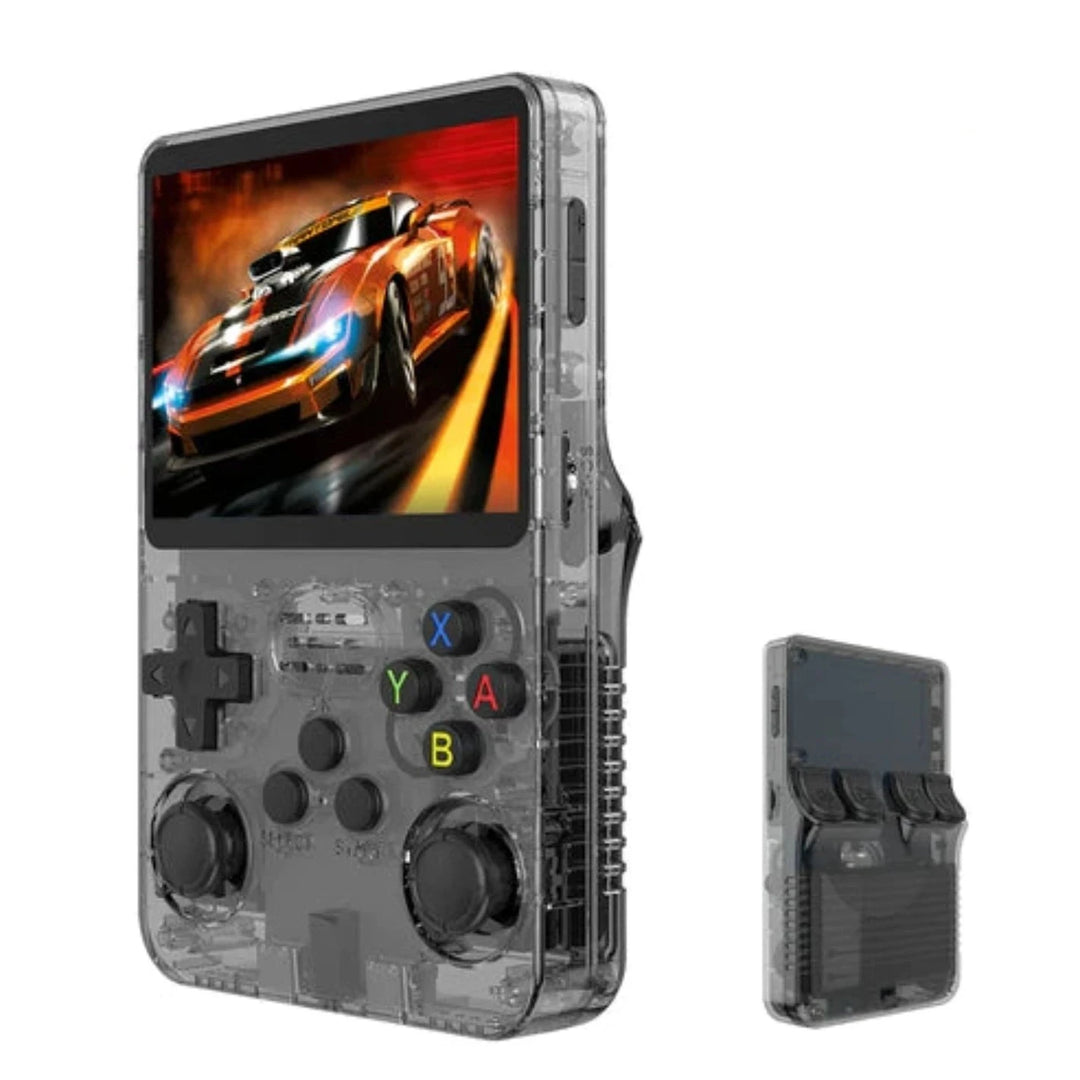 POCKET GAMES - Game Console R36S | 128Gb 21000+ Games 3.5" IPS 640x480 Transparent Black Game Console