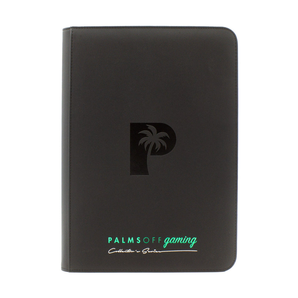 POCKET GAMES - Palms Off Gaming: Collector’s Series 9 Pocket Zip Trading Card Binder Black TCG Accessories