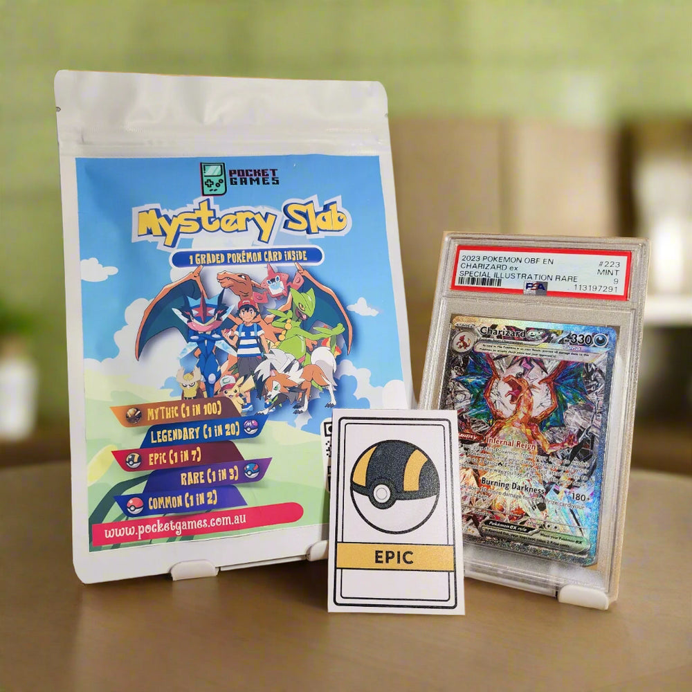 POCKET GAMES - Mystery Slab – Graded Pokémon Card (1 per pack) Default Title Mystery