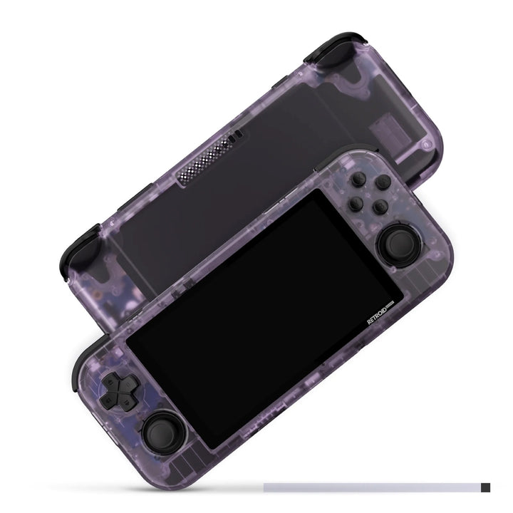 Retroid Pocket 3 plus in a transparent purple colour