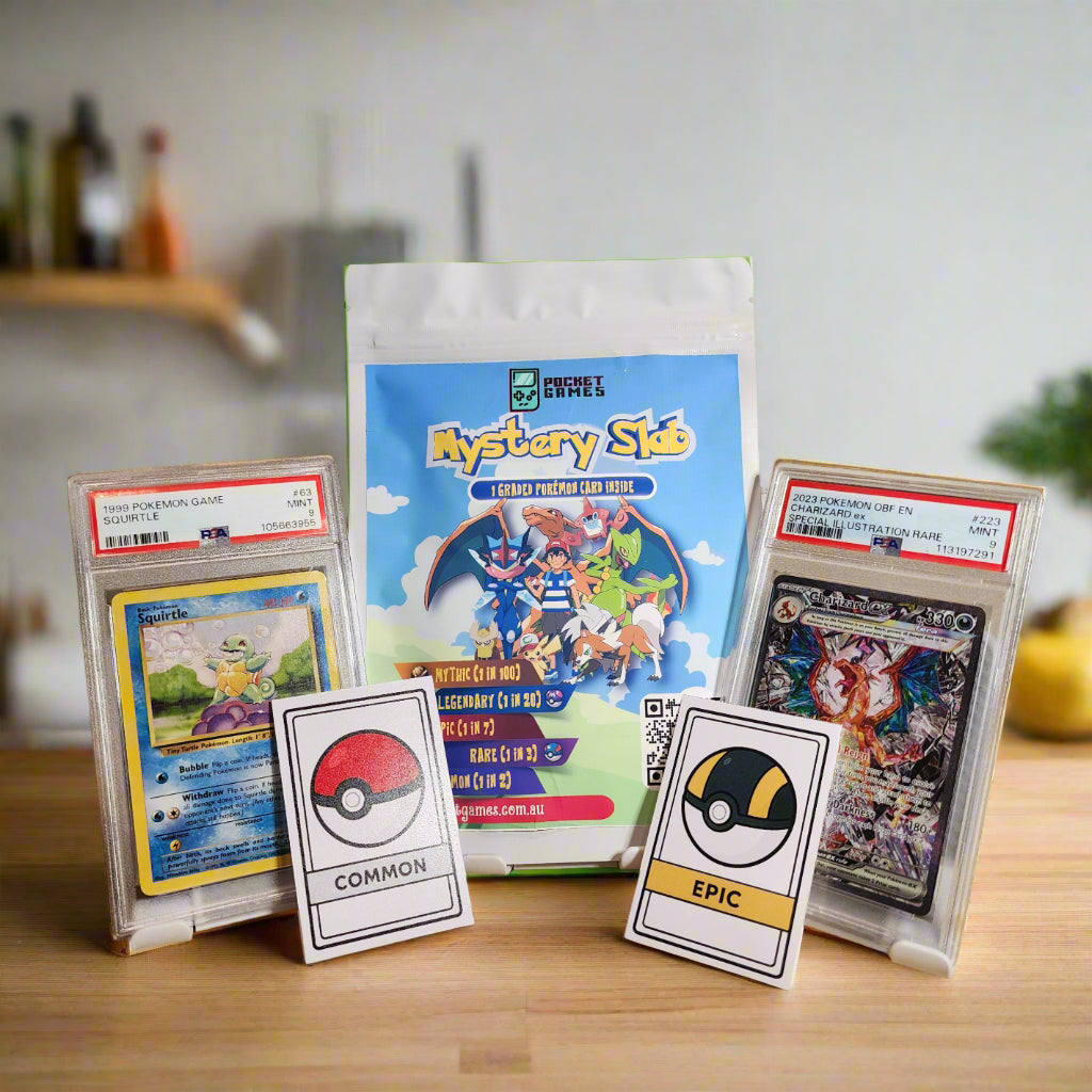 POCKET GAMES - Mystery Slab – Graded Pokémon Card (1 per pack) Default Title Mystery
