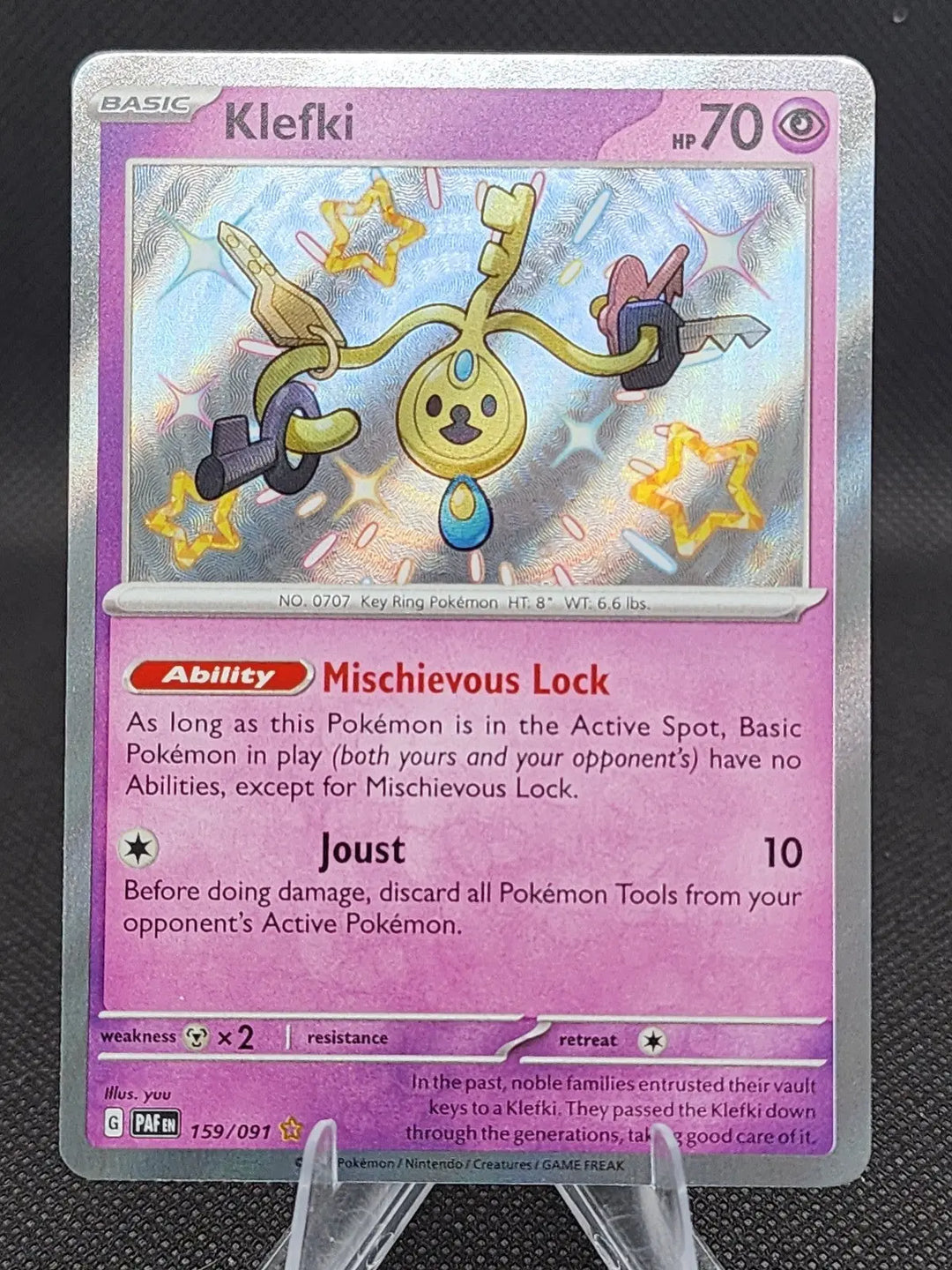 Klefki Shiny Rare 159/091 SV: Paldean Fates NM