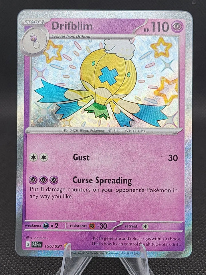 Drifblim Shiny Rare 156/091 SV: Paldean Fates NM