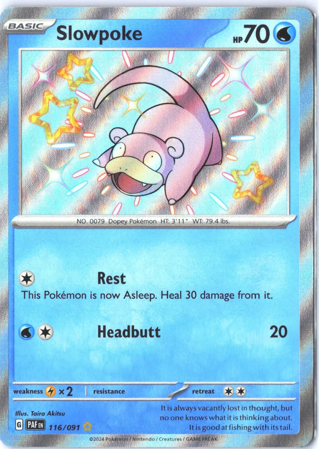 Slowpoke Shiny Rare 116/091 SV: Paldean Fates PAF