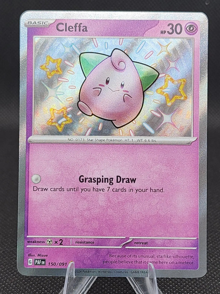 Cleffa Shiny Rare 150/091 SV: Paldean Fates NM