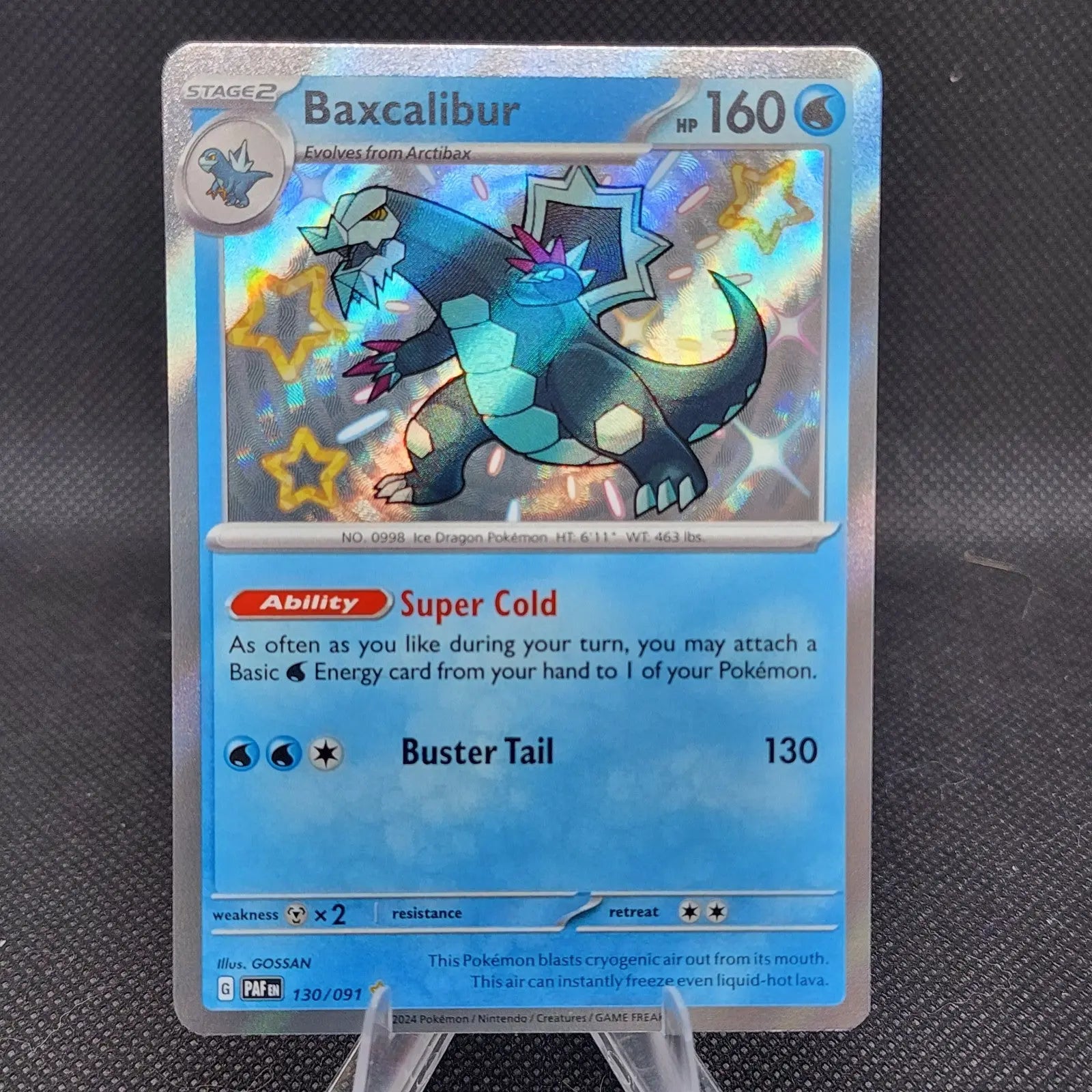 Baxcalibur Shiny Rare 130/091 SV: Paldean Fates NM