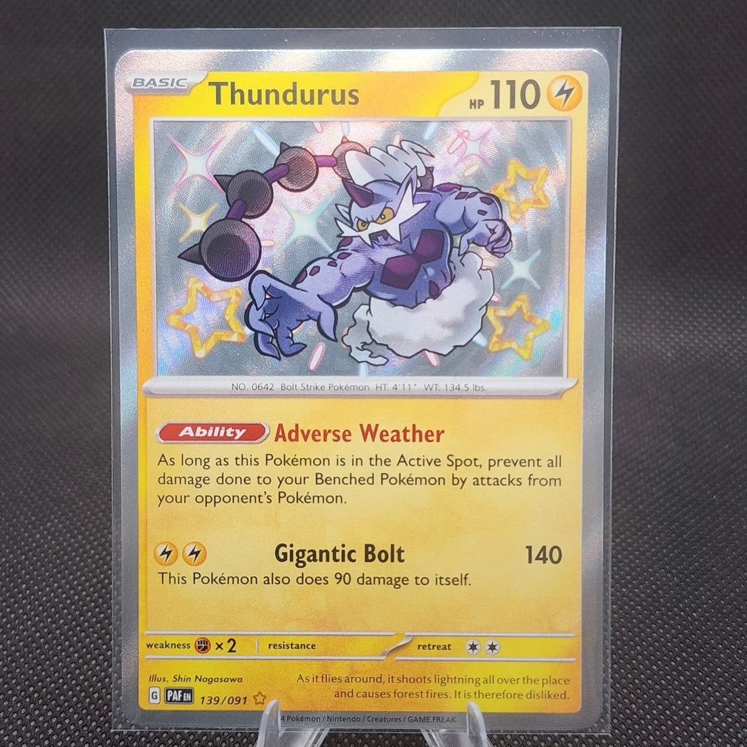 Thundurus Shiny Rare 139/091 SV: Paldean Fates NM