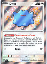 Ditto Shiny Rare 201/091 SV: Paldean Fates PAF