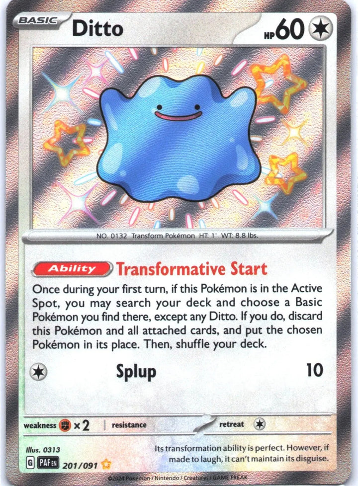 Ditto Shiny Rare 201/091 SV: Paldean Fates PAF