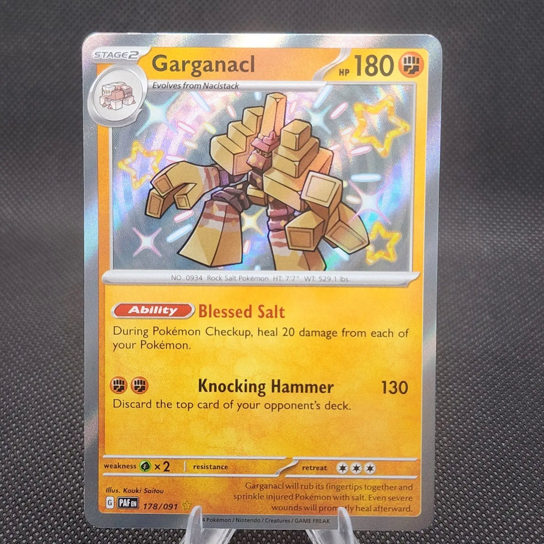 Garganacl Shiny Rare 178/091 SV: Paldean Fates NM