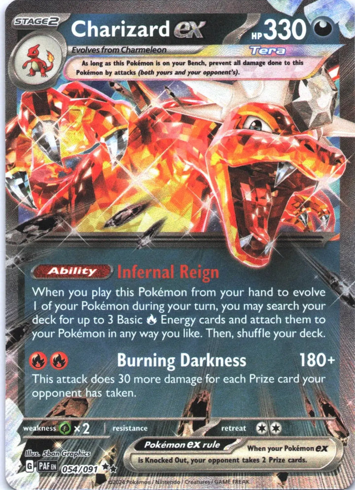 Charizard ex - Double Rare 054/091 SV: Paldean Fates PAF