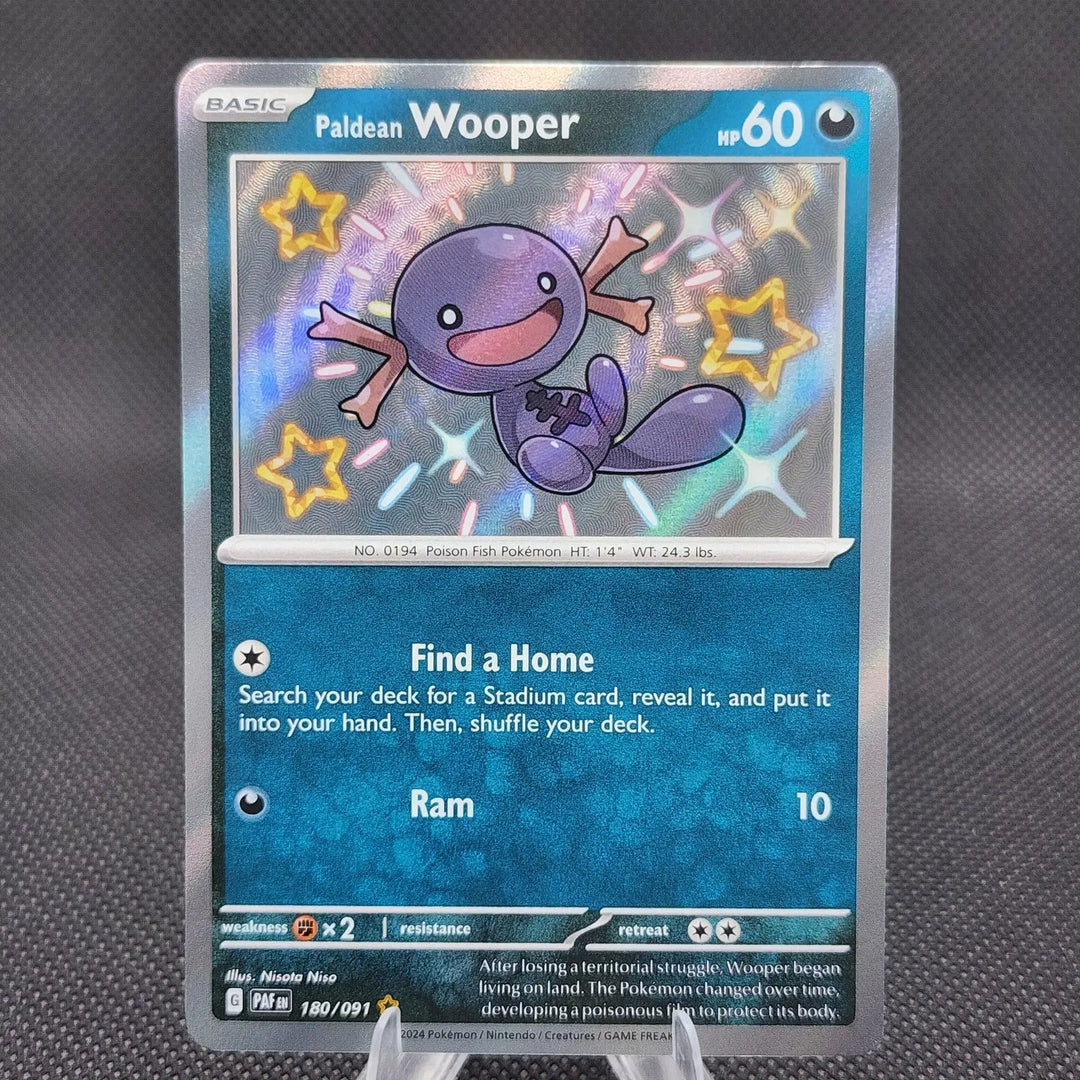 Paldean Wooper - Shiny Rare 180/091 SV: Paldean Fates NM