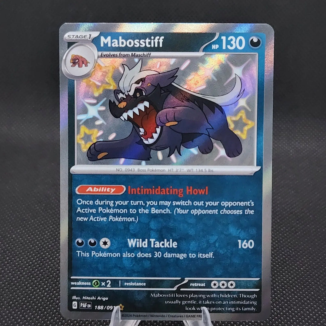 Mabosstiff - Shiny Rare 188/091 SV: Paldean Fates NM