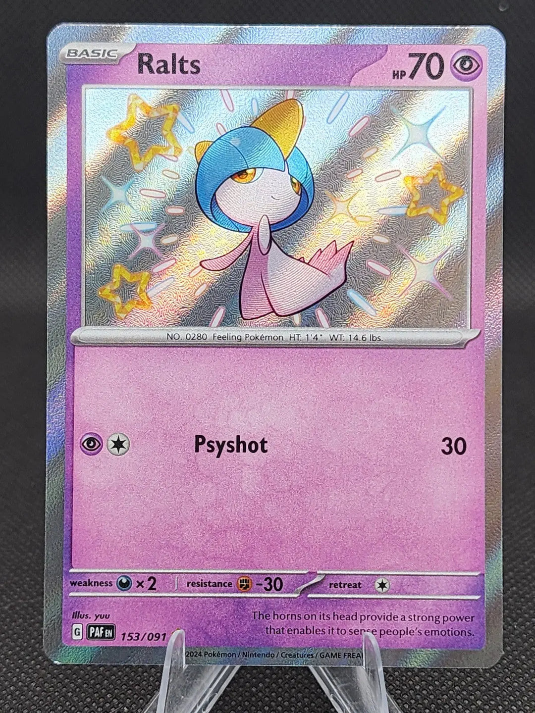 Ralts - Shiny Rare 153/091 SV: Paldean Fates NM