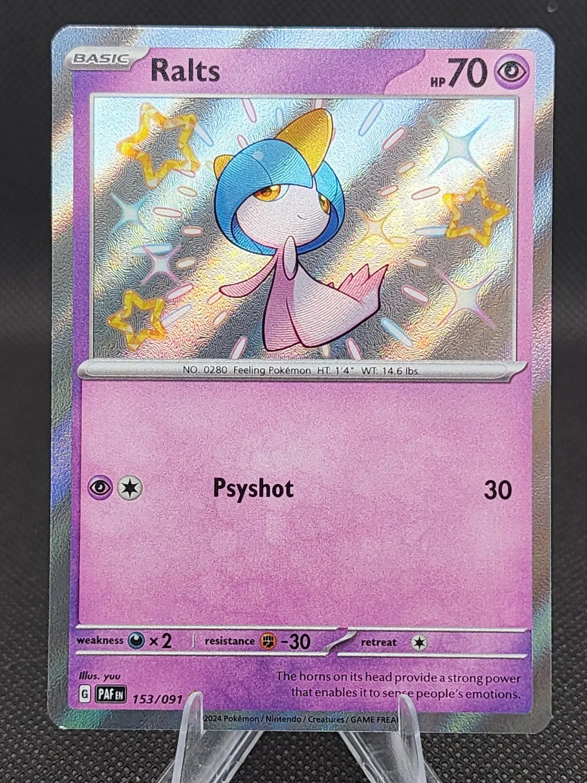 Ralts - Shiny Rare 153/091 SV: Paldean Fates NM