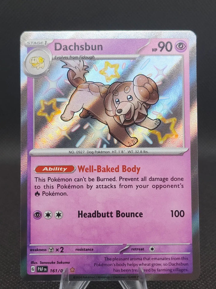 DACHSBUN 161/091 BABY SHINY RARE PALDEAN FATES 2024 SCARLET & VIOLET POKEMON