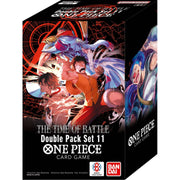 One Piece card game double pack set 11 box with anime-style artwork on a white background