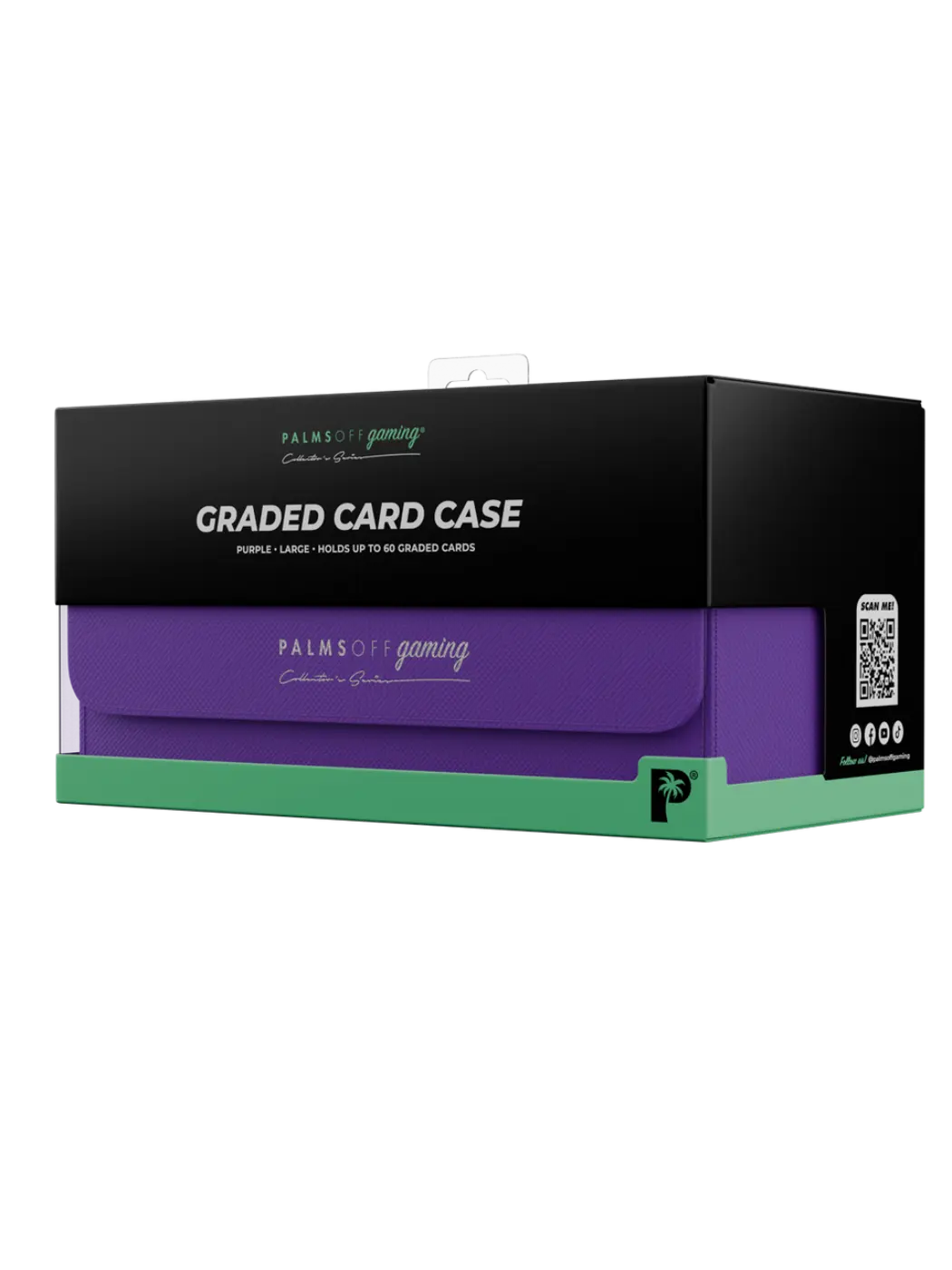 Collector's Series Graded Card Storage Case - Large Box for a graded card case with purple and green design on a white background