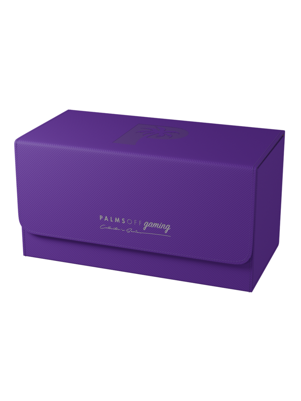 Collector's Series Graded Card Storage Case - Large Purple gaming box with 'Palms Off Gaming' branding on a white background