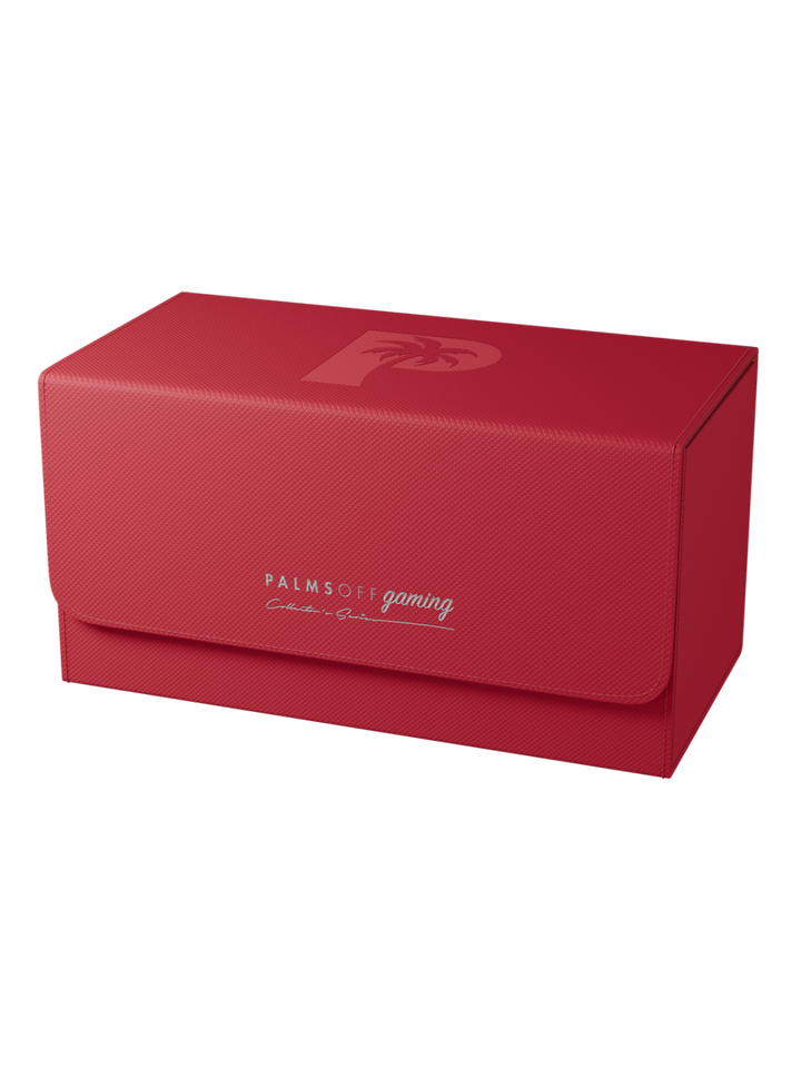 Collector's Series Graded Card Storage Case - Large Red gaming case with 'Palms On Gaming' logo on a white background