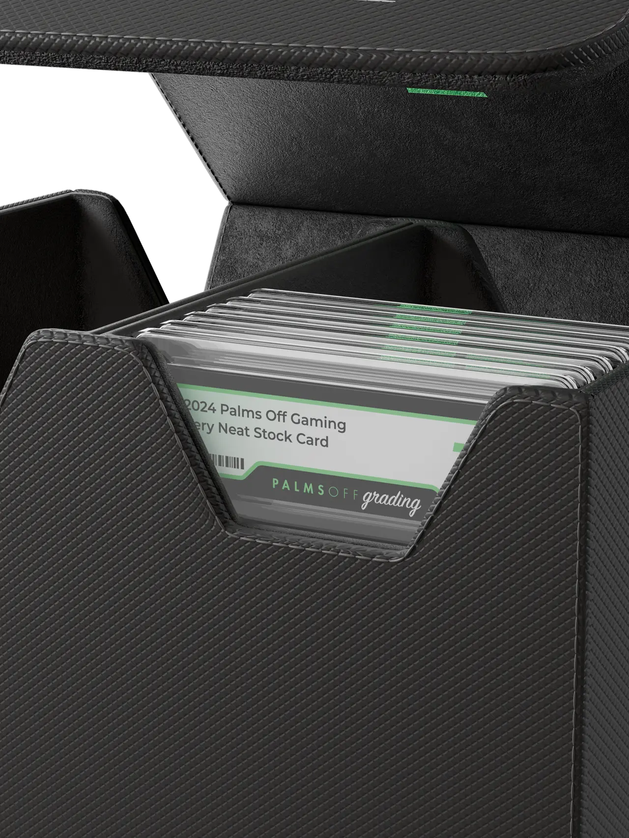 POCKET GAMES - Palms Off Gaming: Collector’s Series Graded Card Storage Case (Medium, 40 Slabs) Black TCG Accessories