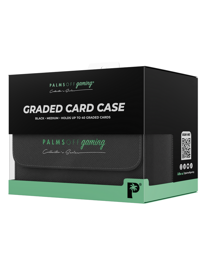 POCKET GAMES - Palms Off Gaming: Collector’s Series Graded Card Storage Case (Medium, 40 Slabs) Black TCG Accessories
