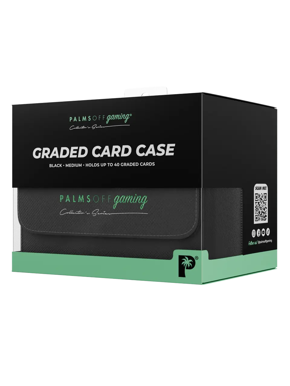 POCKET GAMES - Palms Off Gaming: Collector’s Series Graded Card Storage Case (Medium, 40 Slabs) Black TCG Accessories