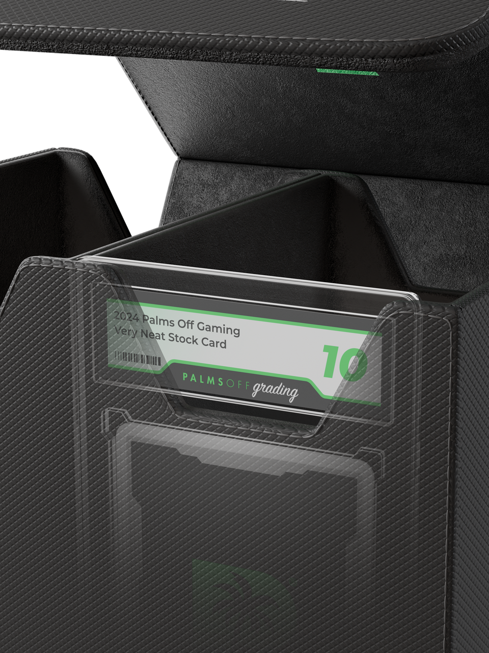 POCKET GAMES - Palms Off Gaming: Collector’s Series Graded Card Storage Case (Medium, 40 Slabs) Black TCG Accessories