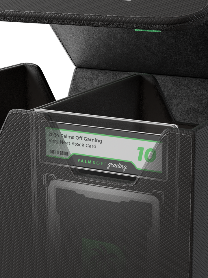 POCKET GAMES - Palms Off Gaming: Collector’s Series Graded Card Storage Case (Medium, 40 Slabs) Black TCG Accessories