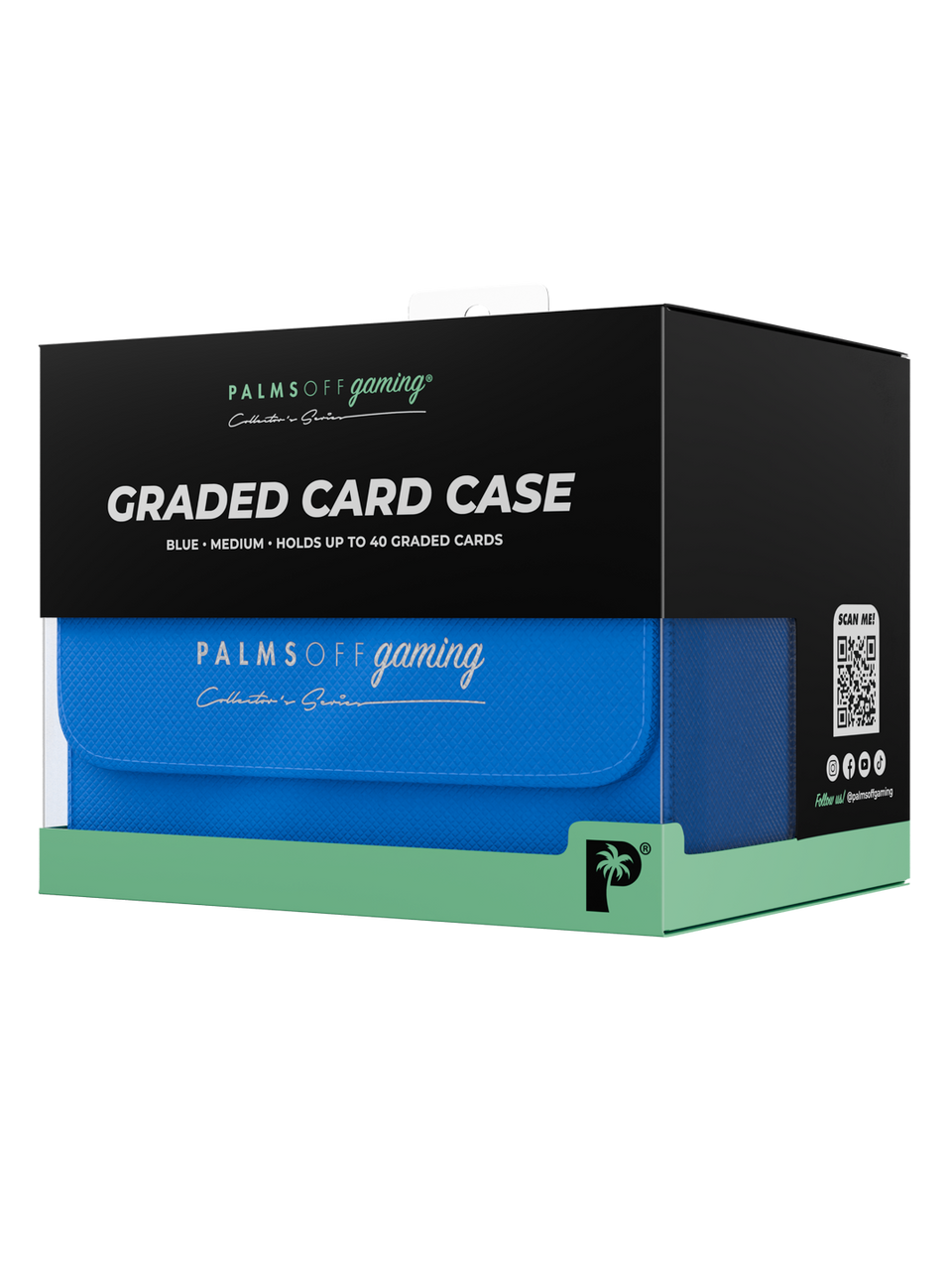 POCKET GAMES - Palms Off Gaming: Collector’s Series Graded Card Storage Case (Medium, 40 Slabs) Black TCG Accessories