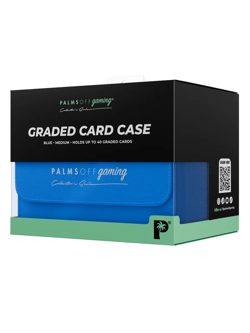 POCKET GAMES - Palms Off Gaming: Collector’s Series Graded Card Storage Case (Medium, 40 Slabs) Black TCG Accessories
