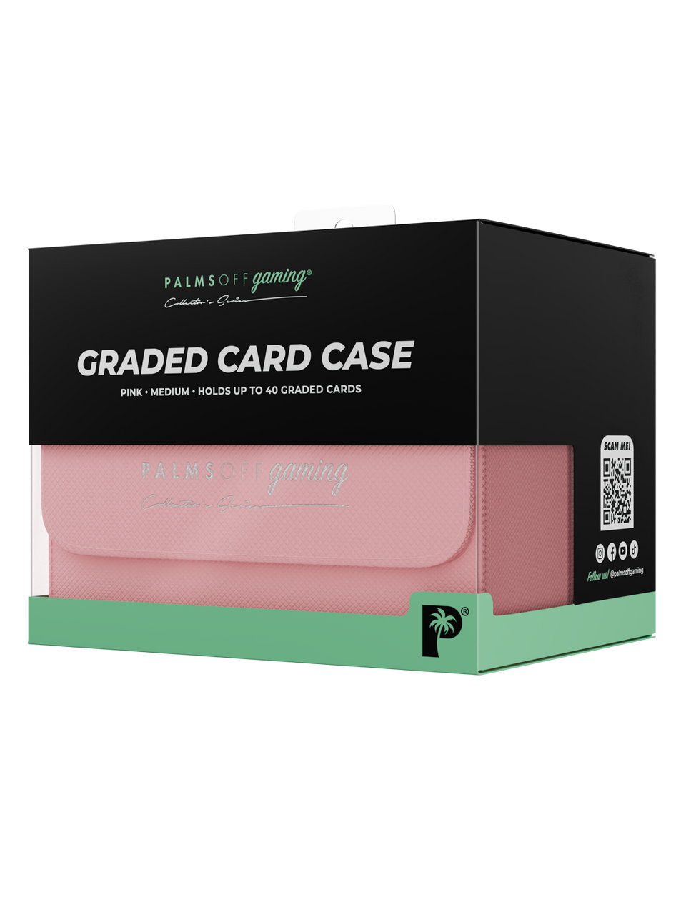 POCKET GAMES - Palms Off Gaming: Collector’s Series Graded Card Storage Case (Medium, 40 Slabs) Black TCG Accessories