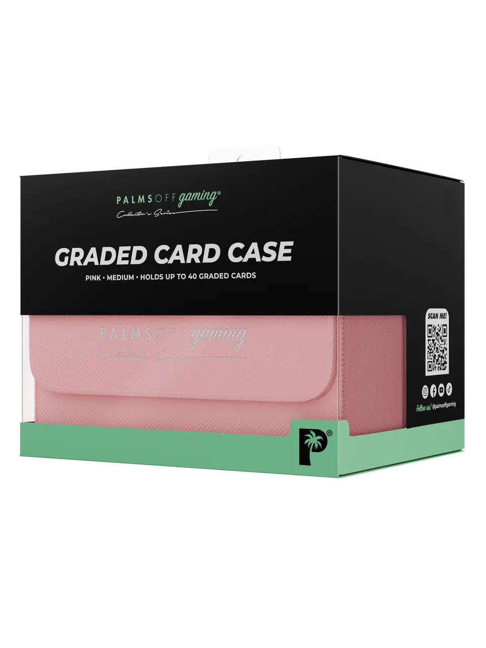 POCKET GAMES - Palms Off Gaming: Collector’s Series Graded Card Storage Case (Medium, 40 Slabs) Black TCG Accessories