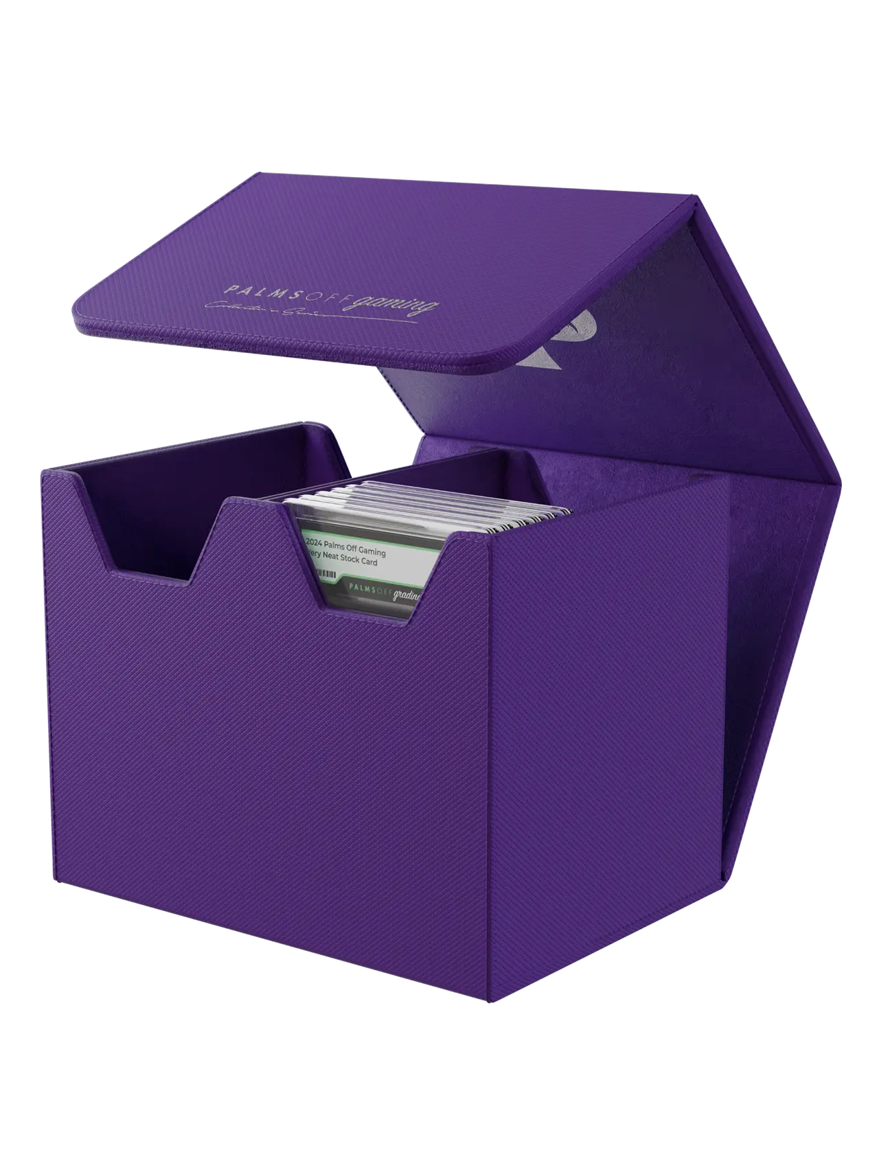 POCKET GAMES - Palms Off Gaming: Collector’s Series Graded Card Storage Case (Medium, 40 Slabs) Purple TCG Accessories