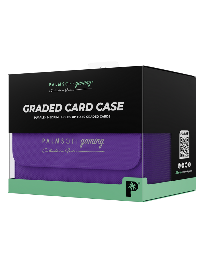 POCKET GAMES - Palms Off Gaming: Collector’s Series Graded Card Storage Case (Medium, 40 Slabs) Black TCG Accessories
