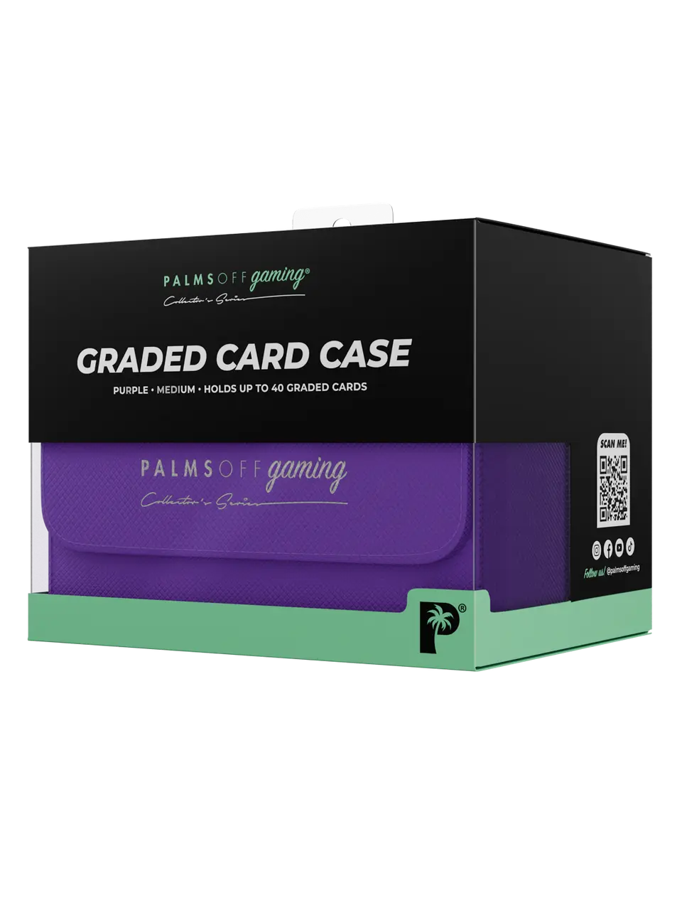 POCKET GAMES - Palms Off Gaming: Collector’s Series Graded Card Storage Case (Medium, 40 Slabs) Black TCG Accessories