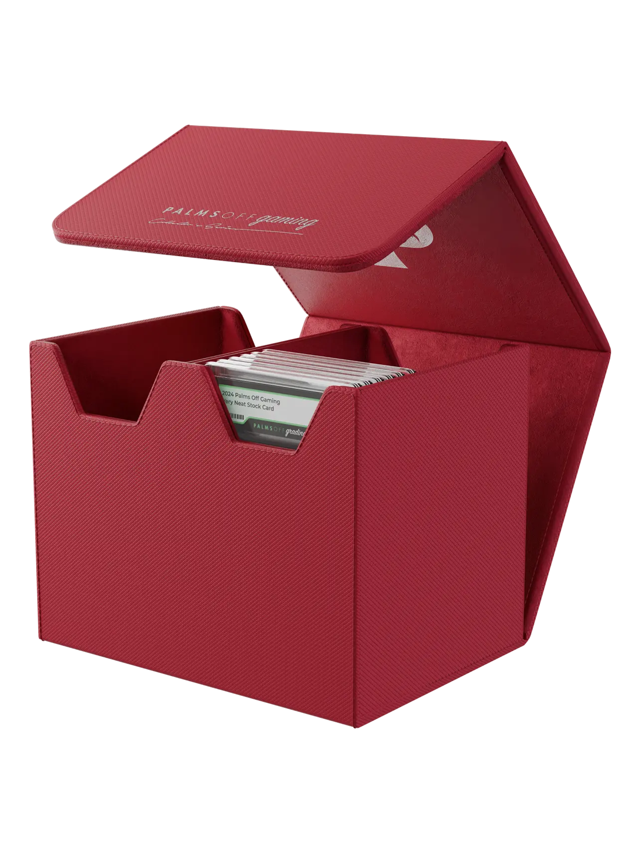 POCKET GAMES - Palms Off Gaming: Collector’s Series Graded Card Storage Case (Medium, 40 Slabs) Red TCG Accessories