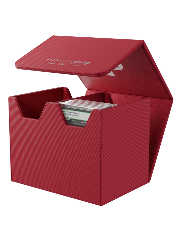 POCKET GAMES - Palms Off Gaming: Collector’s Series Graded Card Storage Case (Medium, 40 Slabs) Red TCG Accessories