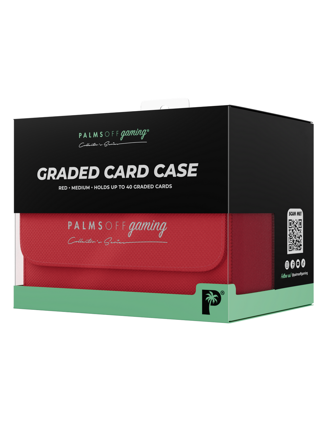 POCKET GAMES - Palms Off Gaming: Collector’s Series Graded Card Storage Case (Medium, 40 Slabs) Black TCG Accessories