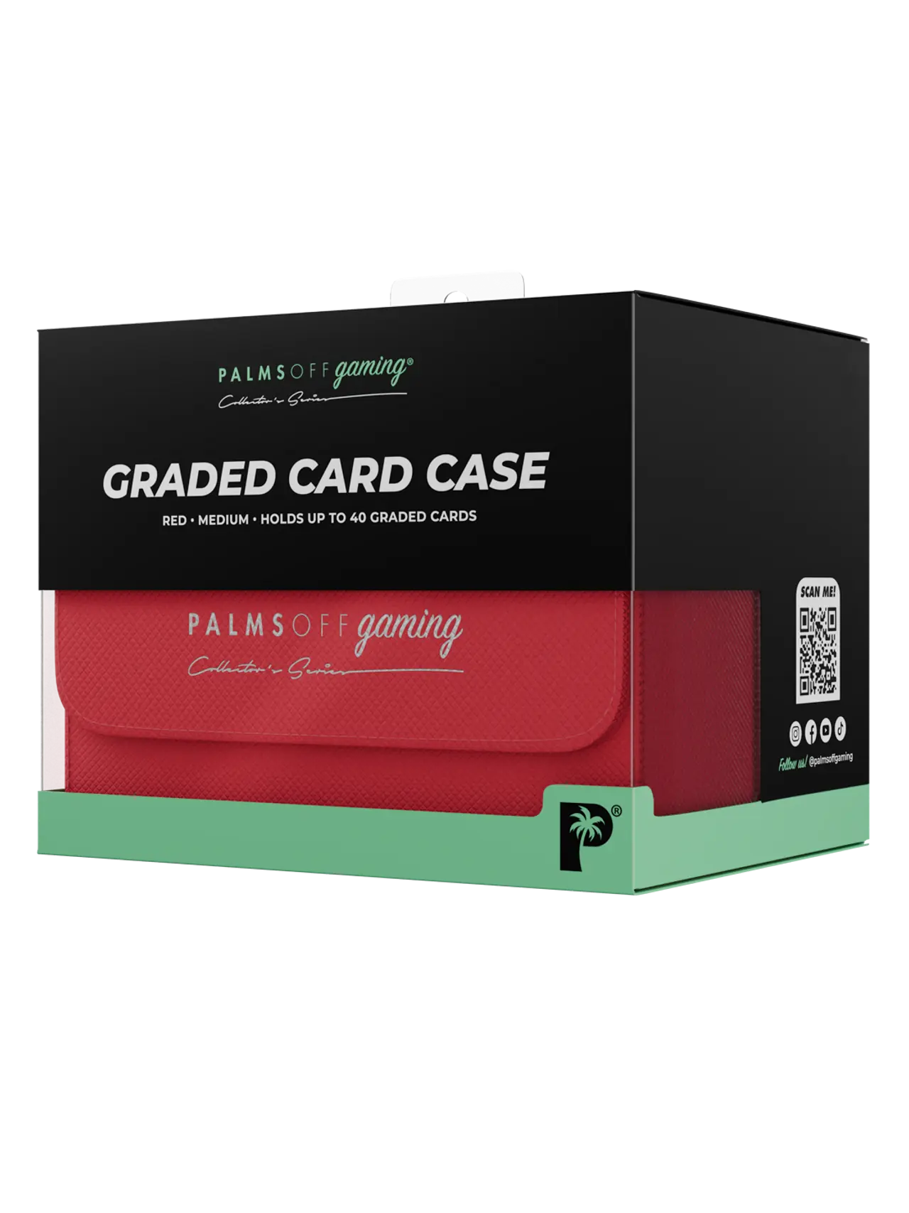POCKET GAMES - Palms Off Gaming: Collector’s Series Graded Card Storage Case (Medium, 40 Slabs) Black TCG Accessories
