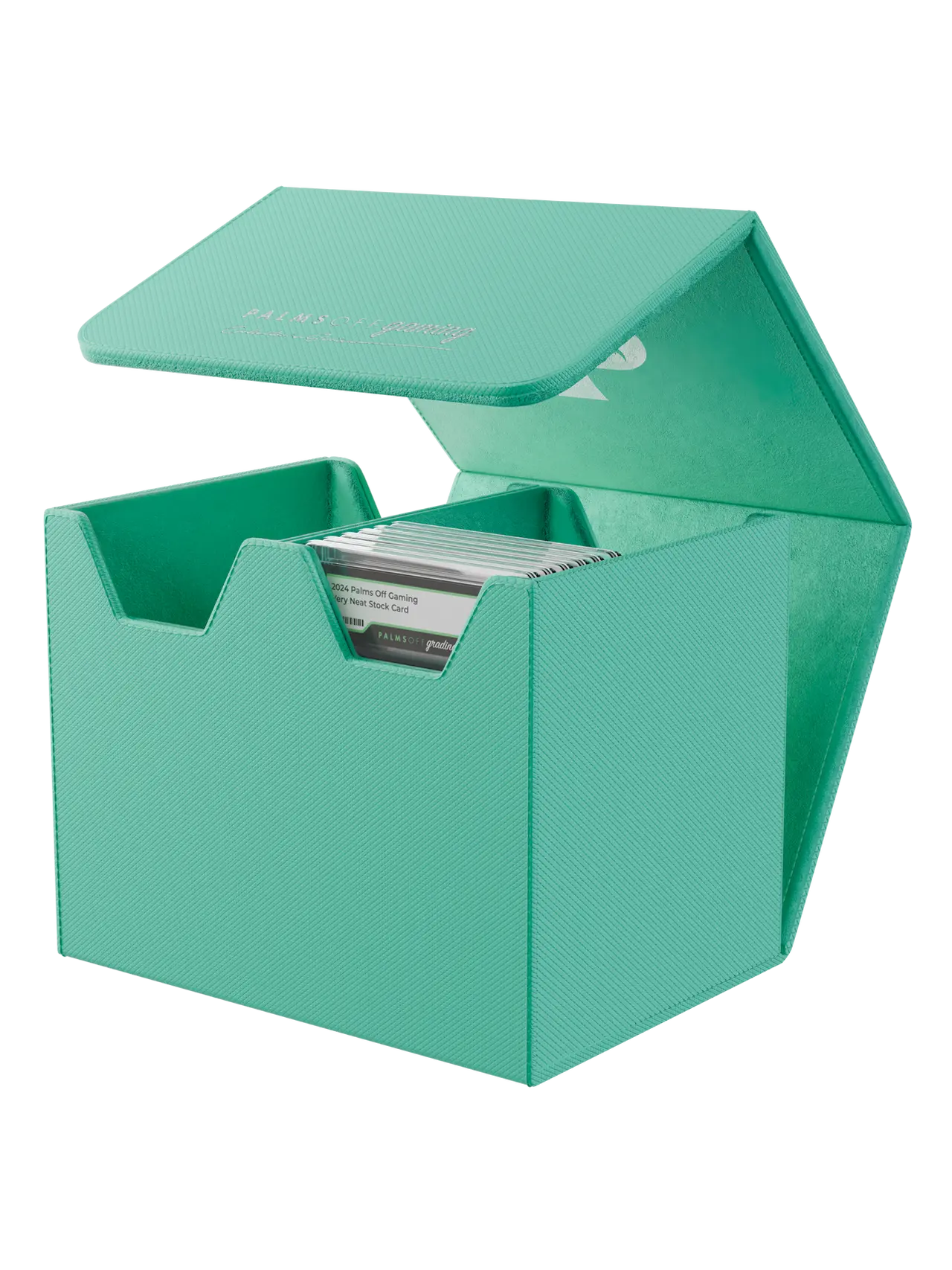 POCKET GAMES - Palms Off Gaming: Collector’s Series Graded Card Storage Case (Medium, 40 Slabs) Turquoise TCG Accessories