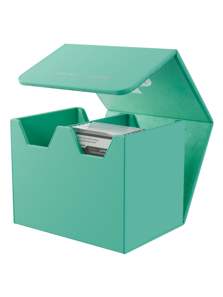 POCKET GAMES - Palms Off Gaming: Collector’s Series Graded Card Storage Case (Medium, 40 Slabs) Turquoise TCG Accessories