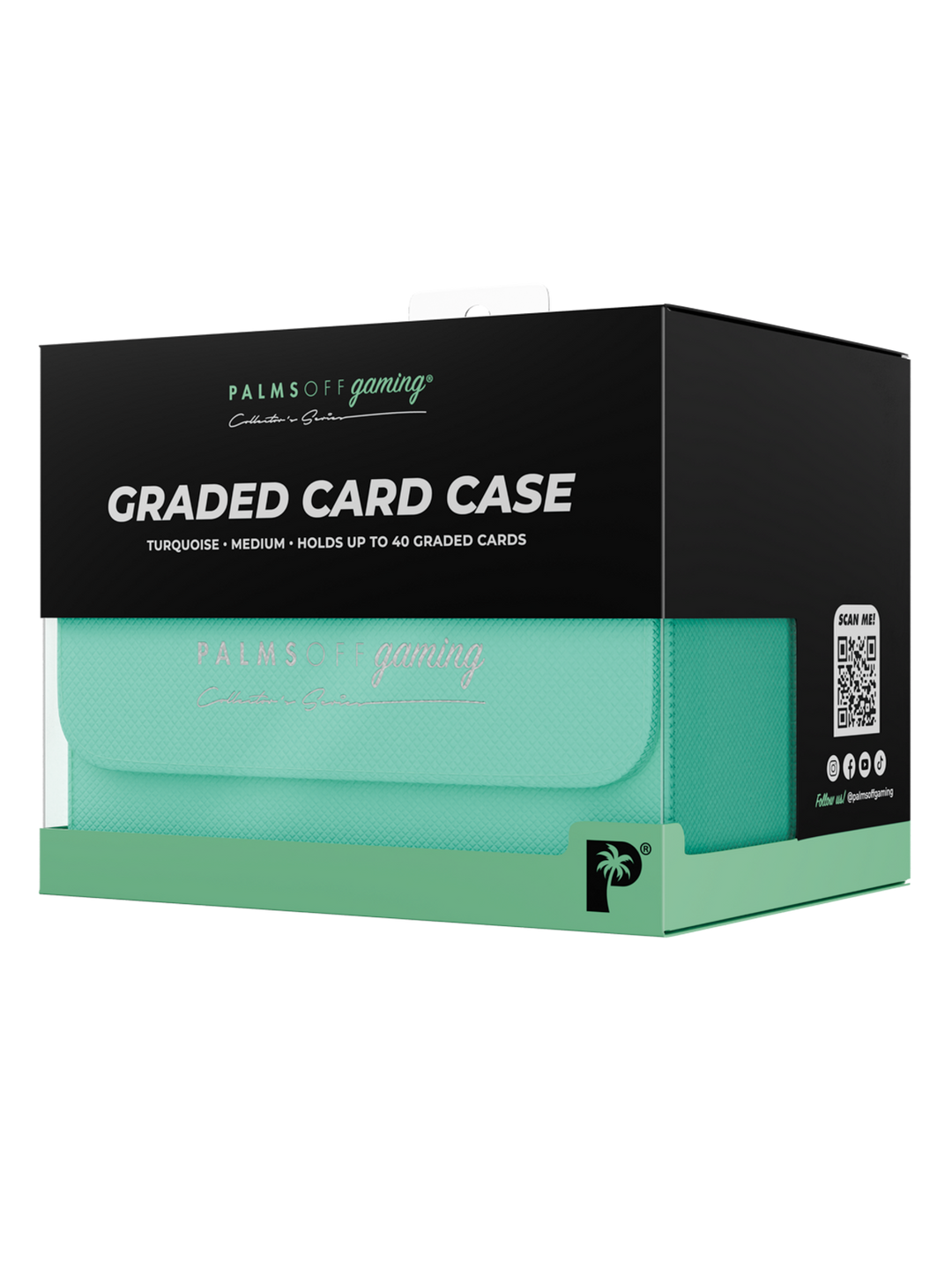 POCKET GAMES - Palms Off Gaming: Collector’s Series Graded Card Storage Case (Medium, 40 Slabs) Black TCG Accessories