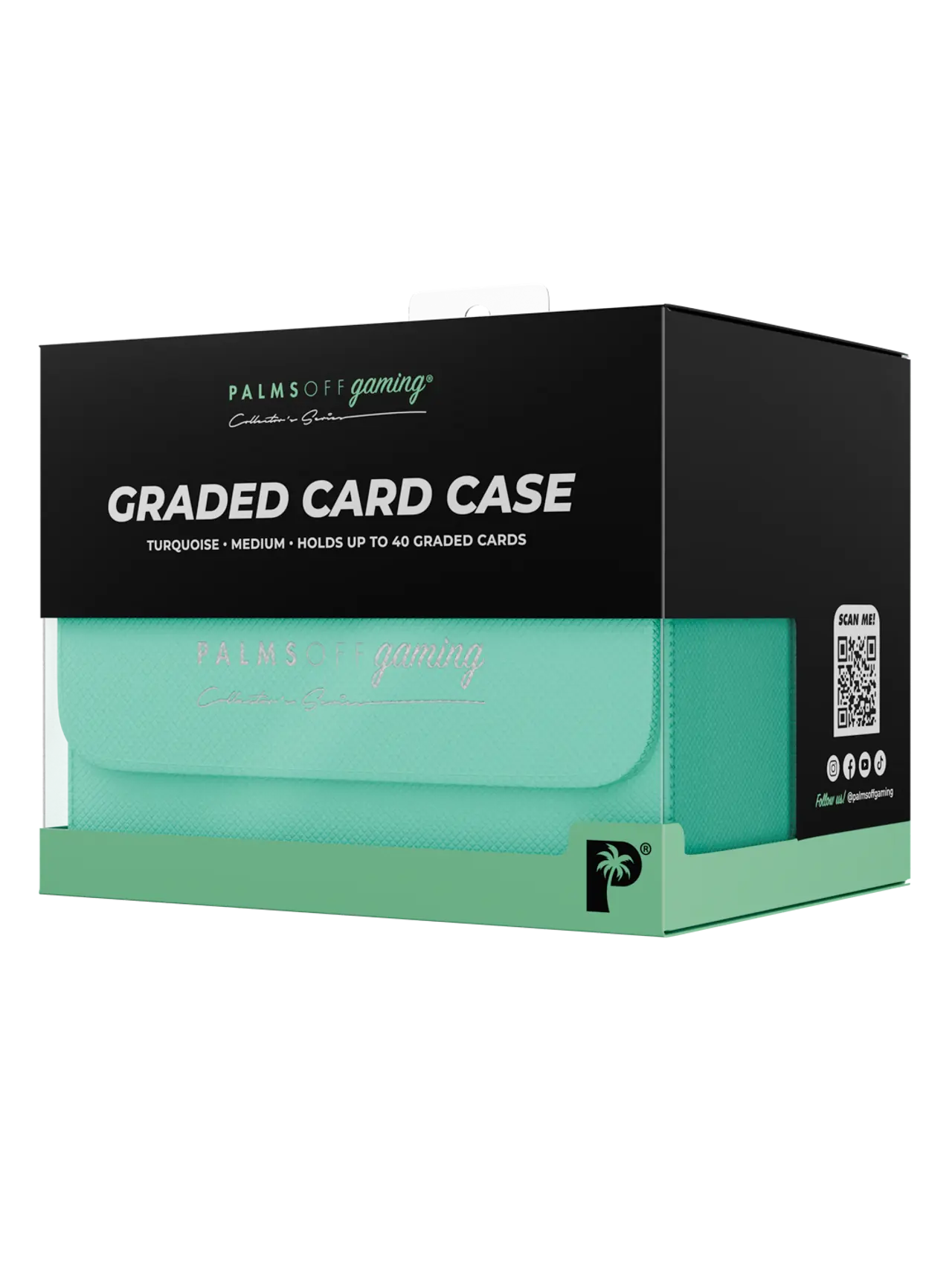 POCKET GAMES - Palms Off Gaming: Collector’s Series Graded Card Storage Case (Medium, 40 Slabs) Black TCG Accessories