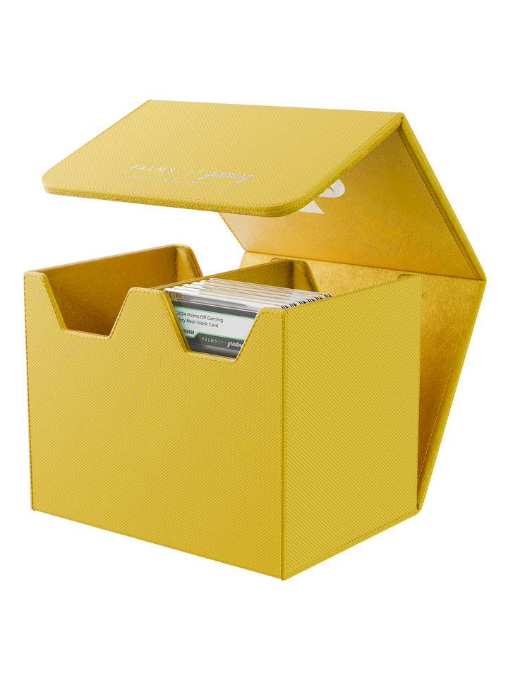 POCKET GAMES - Palms Off Gaming: Collector’s Series Graded Card Storage Case (Medium, 40 Slabs) Yellow TCG Accessories