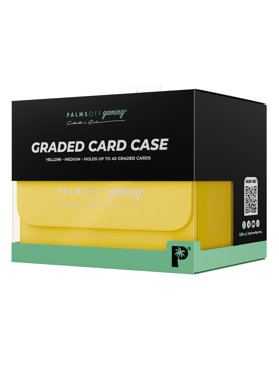 POCKET GAMES - Palms Off Gaming: Collector’s Series Graded Card Storage Case (Medium, 40 Slabs) Black TCG Accessories