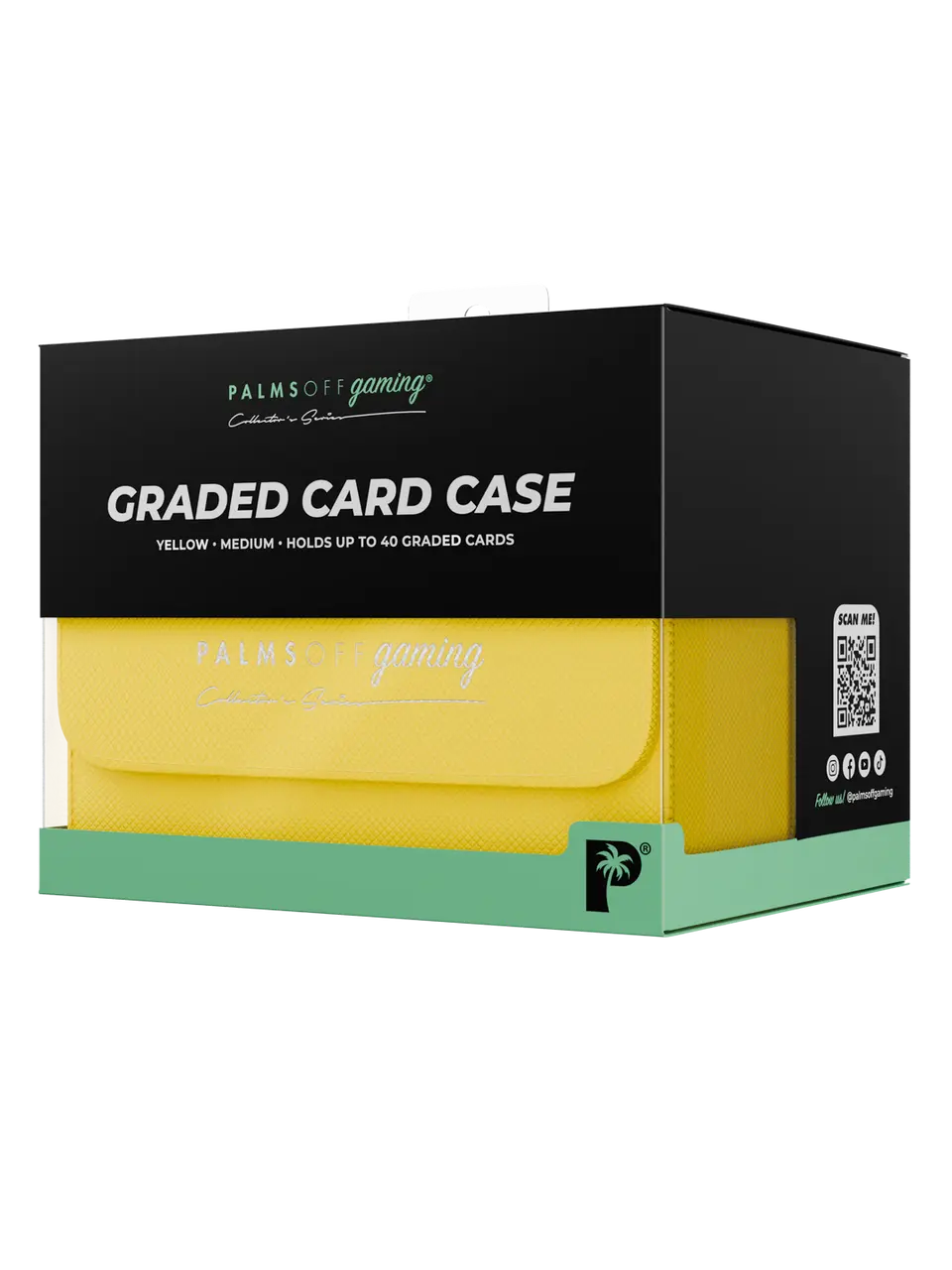POCKET GAMES - Palms Off Gaming: Collector’s Series Graded Card Storage Case (Medium, 40 Slabs) Black TCG Accessories