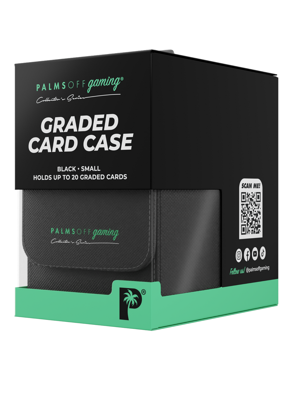 POCKET GAMES - Palms Off Gaming: Collector’s Series Graded Card Storage Case (Small) Black TCG Accessories