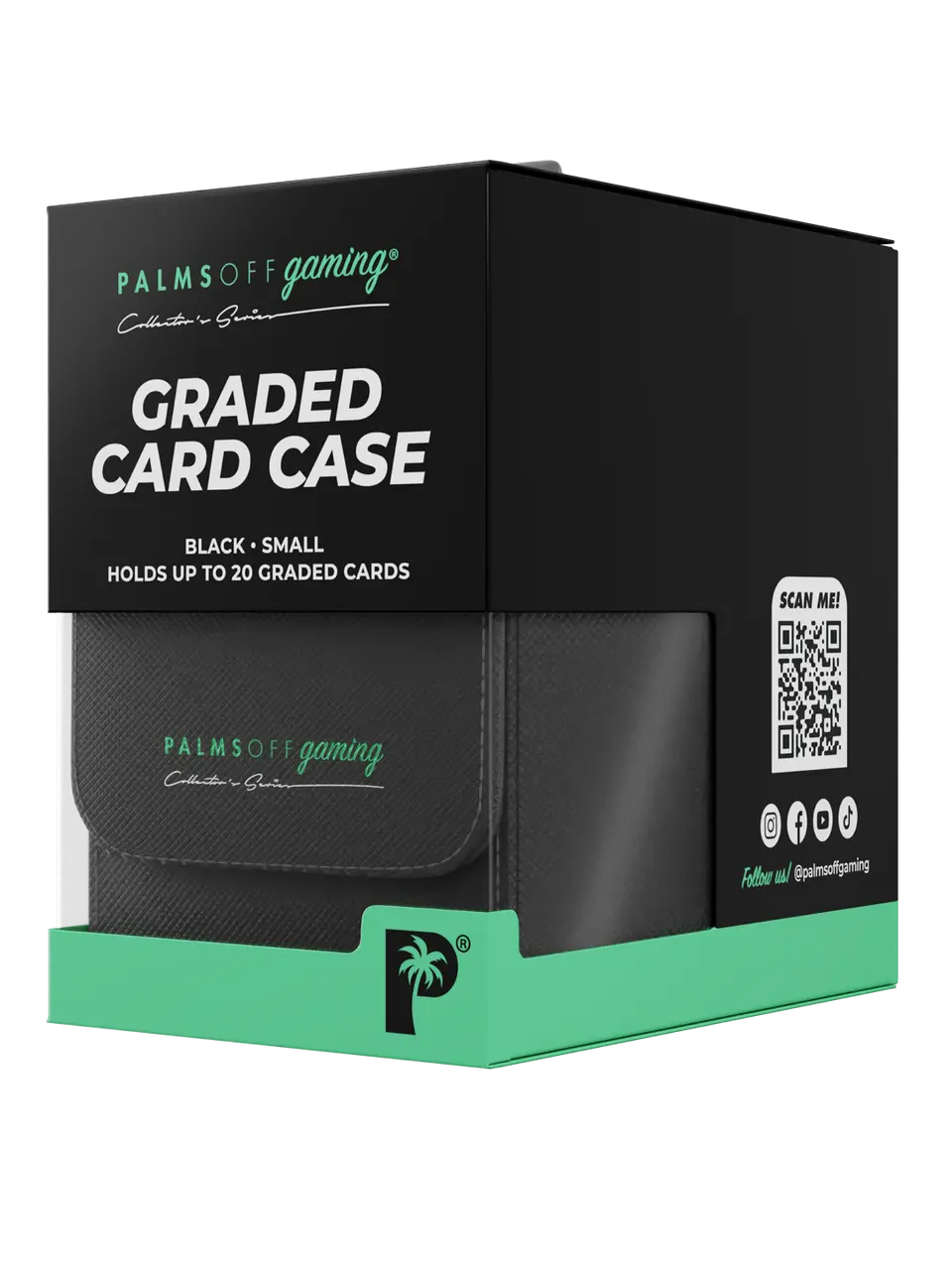 POCKET GAMES - Palms Off Gaming: Collector’s Series Graded Card Storage Case (Small) Black TCG Accessories